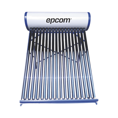 EPCOM - Bóiler Solar de 180L, Baja Presión con 18 Tubos de Vacío de Mayor Resistencia y Termotanque Inoxidable de Grado Alimenticio 180 L Resistentes a Granizo de Hasta 25 mm/ l, Incluye Anodo de Magnesio