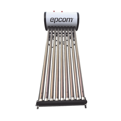 EPCOM - Bóiler Solar de 90L, Baja Presión con 9 Tubos de Vacío de Mayor Resistencia y Termotanque Inoxidable de Grado Alimenticio, Resistentes a Granizo de Hasta 25 mm/ l , Incluye Anodo de Magnesio