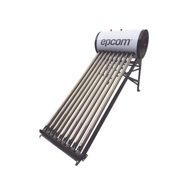 EPCOM - Bóiler Solar de 90L, Baja Presión con 9 Tubos de Vacío de Mayor Resistencia y Termotanque Inoxidable de Grado Alimenticio, Resistentes a Granizo de Hasta 25 mm/ l , Incluye Anodo de Magnesio