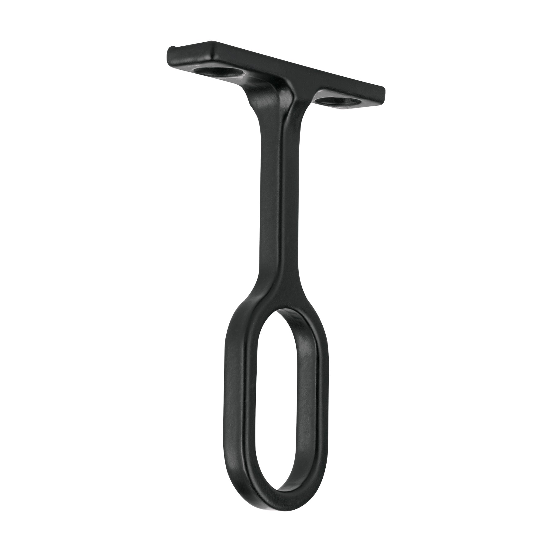 Soporte negro para tubo ovalado de closet, HERMEX