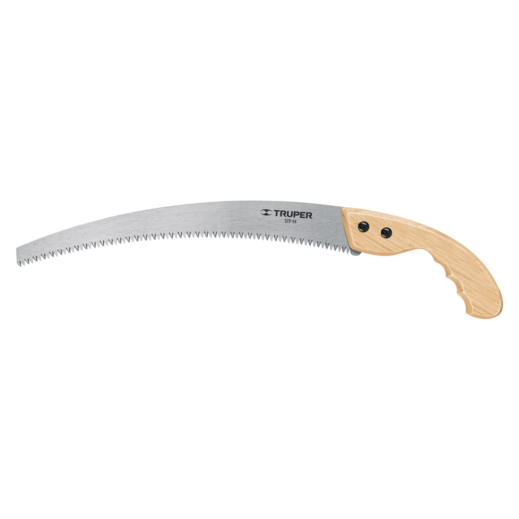 Serrucho de poda 14',hoja curva,6 DPP, mango madera, TRUPER