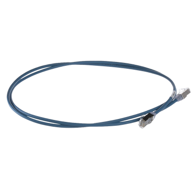 PANDUIT - Patch Cord Cat6A, Diametro Reducido 28 AWG, Blindado S/FTP, CM/LS0H, 0.20 Metros (0.66 Pies), Color Azul