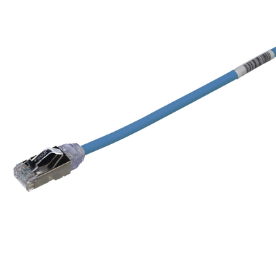 PANDUIT - Patch Cord Cat6A, Diametro Reducido 28 AWG, Blindado S/FTP, CM/LS0H, 0.20 Metros (0.66 Pies), Color Azul