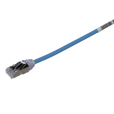 PANDUIT - Patch Cord Cat6A, Diametro Reducido 28 AWG, Blindado S/FTP, CM/LS0H, 0.20 Metros (0.66 Pies), Color Azul