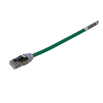 PANDUIT - Patch Cord Cat6A, Diametro Reducido 28 AWG, Blindado S/FTP, CM/LS0H, 20 cm (7.87 Pulgadas), Color Verde