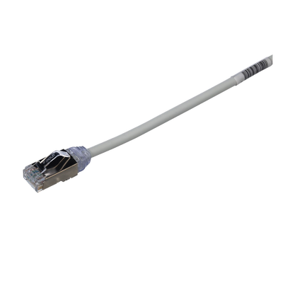 PANDUIT - Patch Cord Cat6A, Diametro Reducido 28 AWG, Blindado S/FTP, CM/LS0H, 20 cm (7.87 Pulgadas), Color Gris