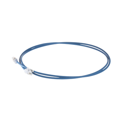 PANDUIT - Patch Cord Cat6A, Diametro Reducido 28 AWG, Blindado S/FTP, CM/LS0H, 15 Metros (49.21 Pies), Color Azul