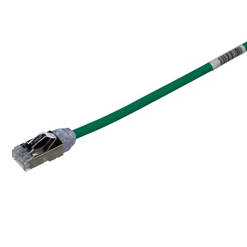 PANDUIT - Patch Cord Cat6A, Diámetro Reducido 28 AWG, Blindado S/FTP, CM/LS0H, 2 Metros (6.56 Pies), Color Verde