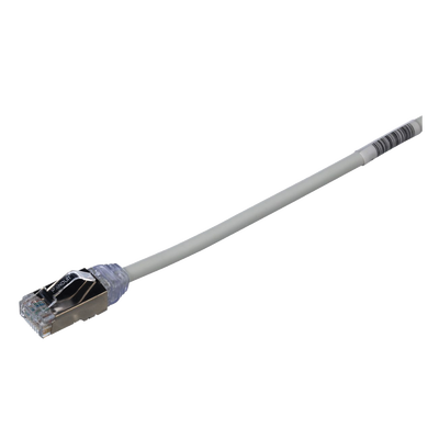 PANDUIT - Patch Cord Cat6A, Diametro Reducido 28 AWG, Blindado S/FTP, CM/LS0H, 2 Metros (6.56 Pies), Color Gris