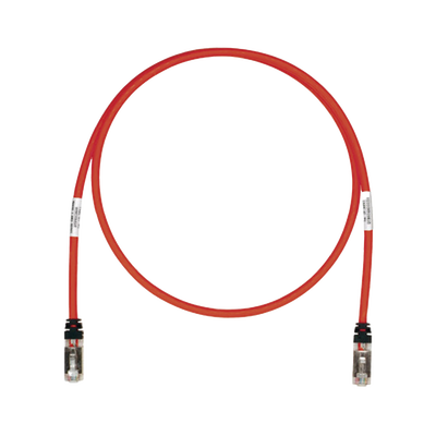 PANDUIT - Patch Cord Cat6A, Blindado S/FTP, CM/LS0H, 7.62 Metros (25 Pies), Color Rojo