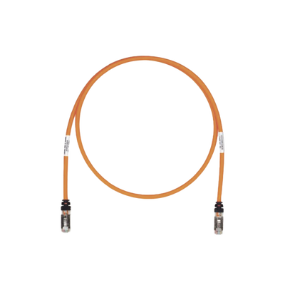 PANDUIT - Patch Cord Cat6A, Blindado S/FTP, CM/LS0H, 2.13 Metros (7 Pies), Color Naranja