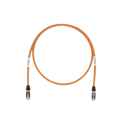 PANDUIT - Patch Cord Cat6A, Blindado S/FTP, CM/LS0H, 2.13 Metros (7 Pies), Color Naranja