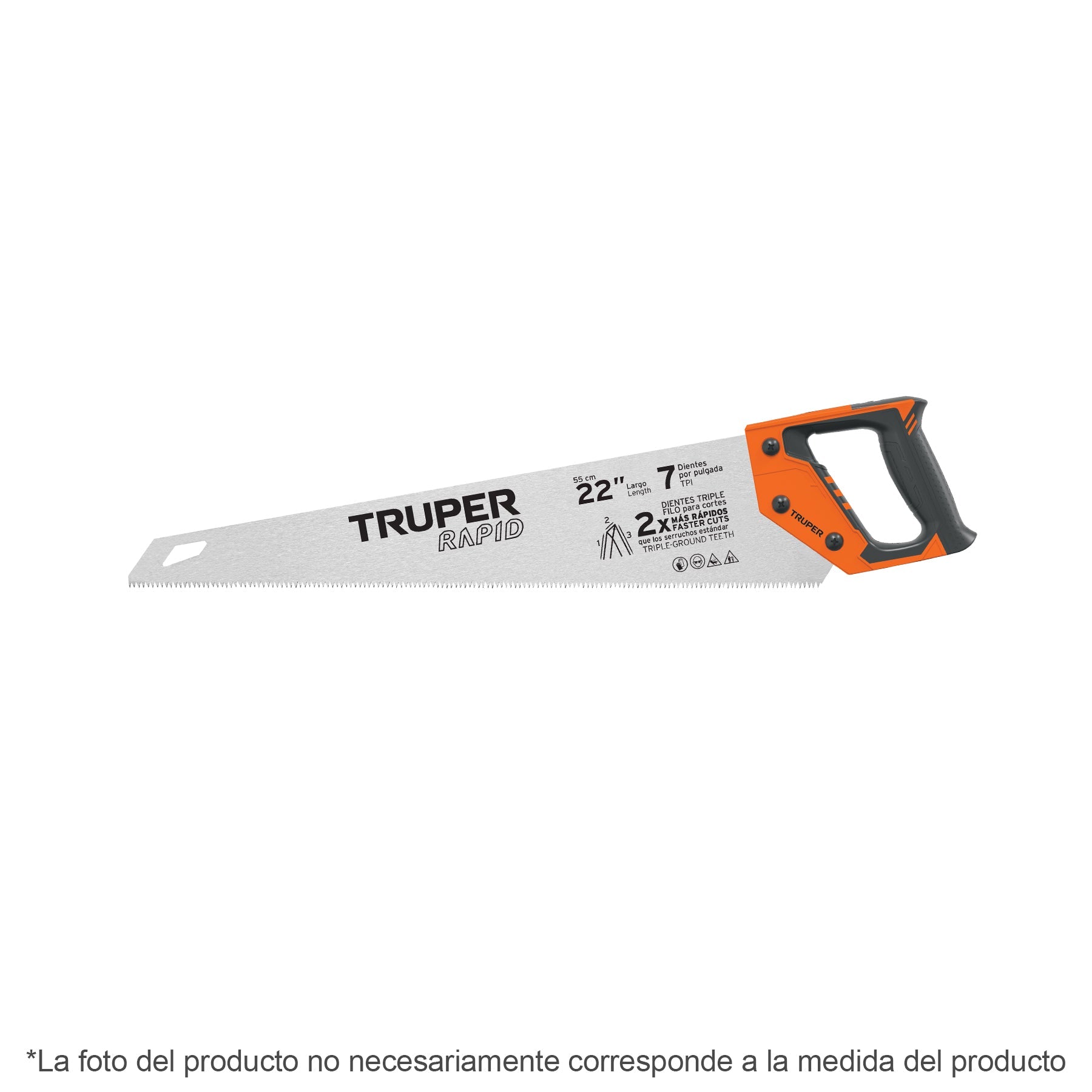 Serrucho Rapid 18', 7 DPP, mango Comfort grip, Truper
