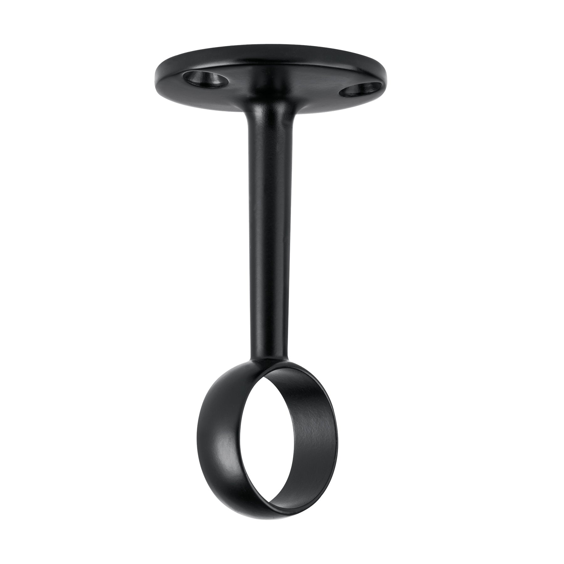 Soporte negro para tubo redondo de closet, HERMEX