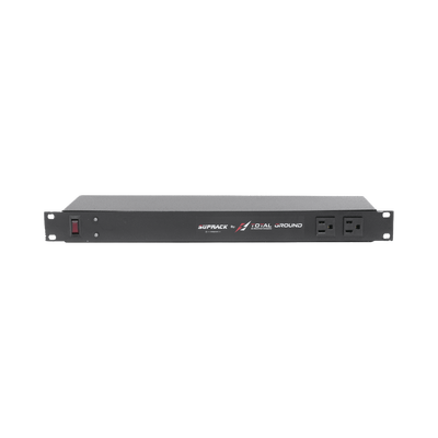 TOTAL GROUND - Tomacorriente de 10 contactos para 120 Vca con Supresor de picos tipo "A" de 40 kA, Diseñado para Montaje en Rack de 19".