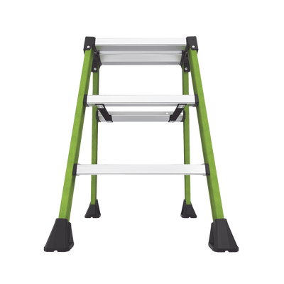 LITTLE GIANT LADDER SYSTEMS - Escalera Plegable 2 Peldaños de Fibra de Vidrio / Tamaño 66 cm ( 2' 2").
