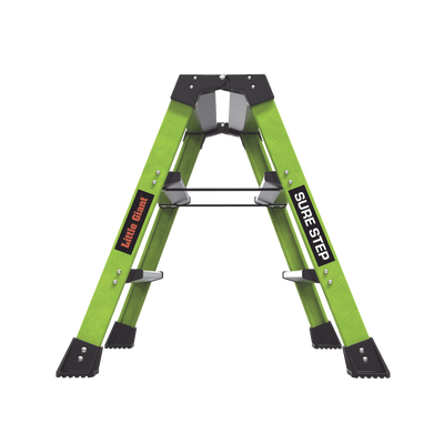 LITTLE GIANT LADDER SYSTEMS - Escalera Plegable 2 Peldaños de Fibra de Vidrio / Tamaño 66 cm ( 2' 2").