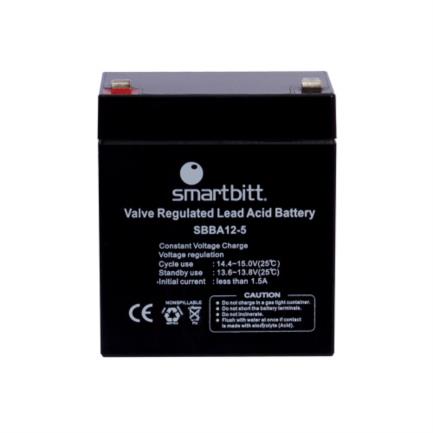 SMARTBIIT - Batería Smartbitt Plomo-Ácido 12V 5Ah Color Negro