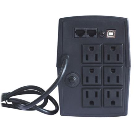 SMARTBIIT - UPS Smartbitt Smart Interactive SBNB1000USB 1000VA/500 Watts 6 Contactos Protección de Línea Telefónica RJ-1 Puerto USB