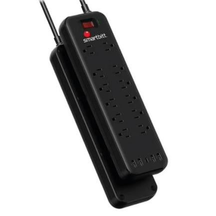 SMARTBIIT - Supresor de Picos Smartbitt SBSS-B12-5U 12 Contactos y 5 Puertos USB