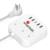 SMARTBIIT - Supresor de Picos Smartbitt SBSS-B3-5U 3 Contactos y 5 Puertos USB