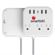 SMARTBIIT - Supresor de Picos Smartbitt SBSS-B3-5U 3 Contactos y 5 Puertos USB