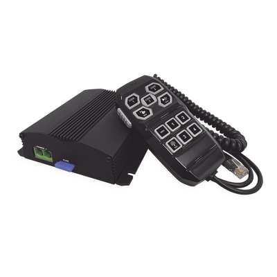 SIGNALPRO - Sirena Vehicular de 100W de Potencia, Con Controlador Unimando Para Control de Tonos, 4 Luces Auxiliares y Microfono