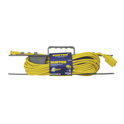 SURTEK - Extensión Eléctrica de Uso Rudo 2 metros / 127 V CA 10 A Máximo /  Color Amarillo.