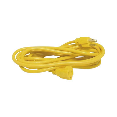 SURTEK - Extensión Eléctrica de Uso Rudo Aterrizada 7.6 metros / 127 V CA 10 A Máximo / Color Amarillo.