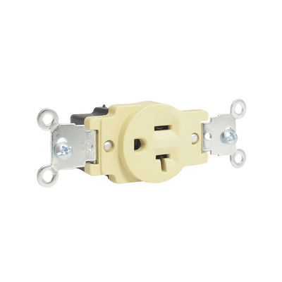 SURTEK - Contacto Sencillo /15 A 125V / Tapa Marfil /Base negra/ No Nema.