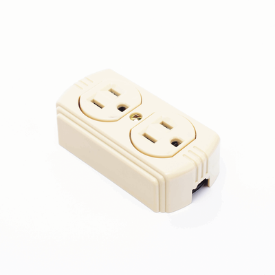 SURTEK - Contacto Dúplex 127 Vca, 15 A Max. Para Sobreponer (Sin perforar la superficie).