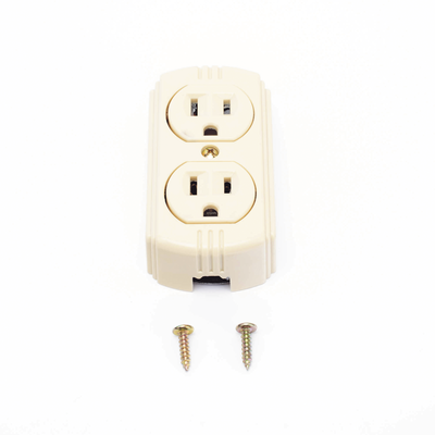 SURTEK - Contacto Dúplex 127 Vca, 15 A Max. Para Sobreponer (Sin perforar la superficie).