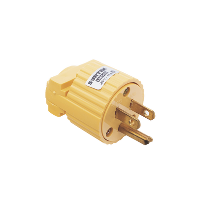 SURTEK - Clavija con Abrazadera Plástica Aterrizada  / 127 V CA 15 A Max.  / Fabricada en Plastico ABS.