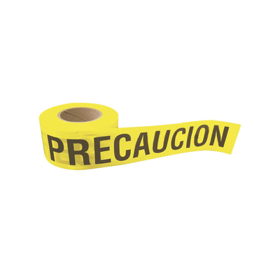 SURTEK - Cinta para barricada "PRECAUCION" de 100 m y ancho de 3".