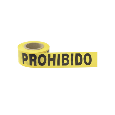 SURTEK - Cinta para barricada "PROHIBIDO EL PASO" de 100 m y ancho de 3".