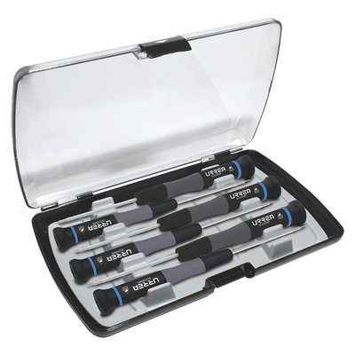 SURTEK - Juego de 6 destornilladores ESD torx en caja plástica de precisión