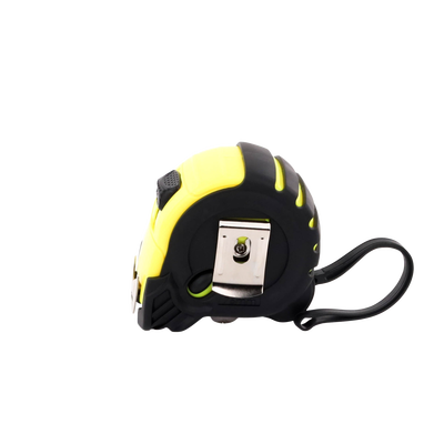SURTEK - Flexometro anti impacto de 5 metros, cinta ancha con boton de freno.