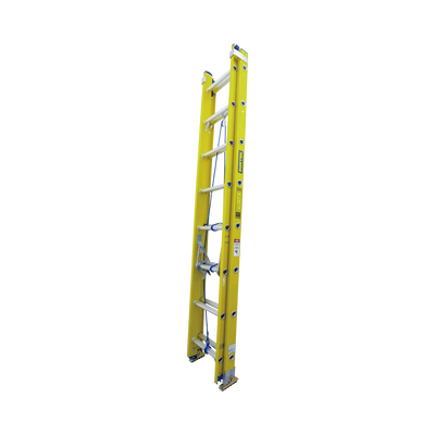 SURTEK - Escalera de extensión Fibra de vidrio 24 escalones (altura 6.4 metros)