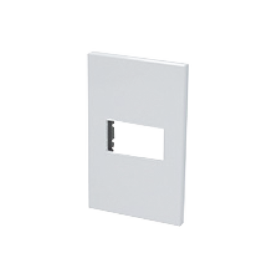 SURTEK - Placa de policarbonato con base de acero para 1 módulo 1/3 color blanco.