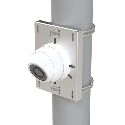 EPCOM INDUSTRIAL - Montaje universal galvanizado para instalación de cámaras en poste 2" a 5" color gris galvanizado