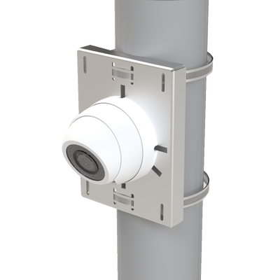 EPCOM INDUSTRIAL - Montaje universal galvanizado para instalación de cámaras en poste 2" a 5" color gris galvanizado