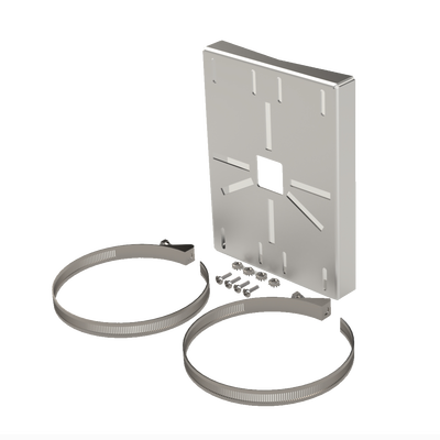 EPCOM INDUSTRIAL - Montaje universal galvanizado para instalación de cámaras en poste 2" a 5" color gris galvanizado