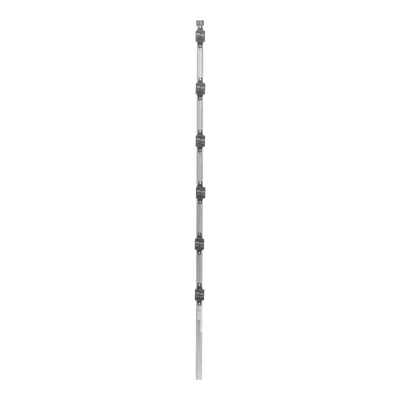 EPCOM INDUSTRIAL - Poste con 6 Aisladores de PASO  para Cerca Electrificada. Tubo Galva. de 1.4m, cal. 18 de 1" Diam. (Sin pintar).