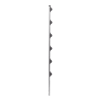 EPCOM INDUSTRIAL - Poste con 6 Aisladores de PASO  para Cerca Electrificada. Tubo Galva. de 1.4m, cal. 18 de 1" Diam. (Sin pintar).