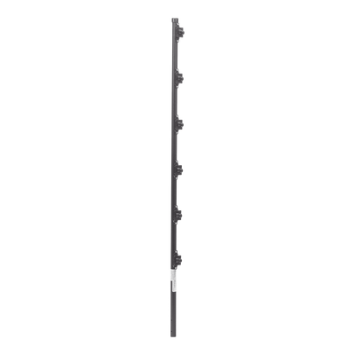 EPCOM INDUSTRIAL - Poste con 6 Aisladores de PASO  para Cerca Electrificada. Tubo Galva. de 1.4m, cal. 18 de 1" Diam. + Pintura Negra.