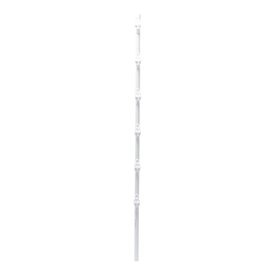 EPCOM INDUSTRIAL - Poste con 6 Aisladores de PASO  para Cerca Electrificada. Tubo Galva. de 1.4m, cal. 18 de 1" Diam. + Pintura Blanca.