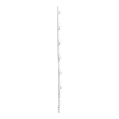 EPCOM INDUSTRIAL - Poste con 6 Aisladores de PASO  para Cerca Electrificada. Tubo Galva. de 1.4m, cal. 18 de 1" Diam. + Pintura Blanca.