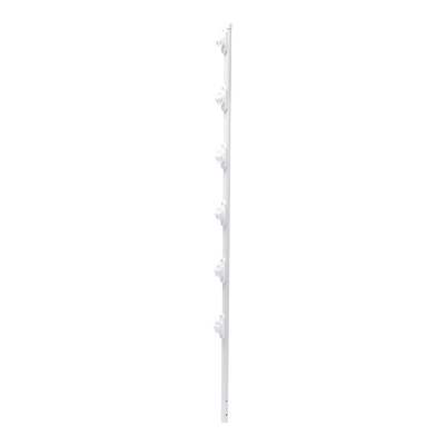 EPCOM INDUSTRIAL - Poste con 6 Aisladores de PASO  para Cerca Electrificada. Tubo Galva. de 1.4m, cal. 18 de 1" Diam. + Pintura Blanca.