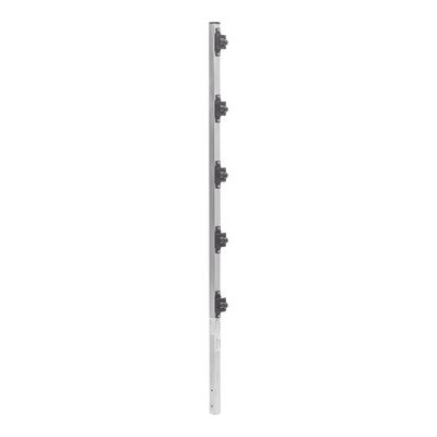 EPCOM INDUSTRIAL - Poste de Paso de 1.2m para Cerca Electrificada de PTR Cuadrado de Aluminio de 1" de lado con 5 Aisladores Instalados.