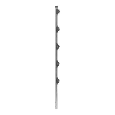 EPCOM INDUSTRIAL - Poste de Paso de 1.2m para Cerca Electrificada.Tubo Galvanizado cal. 18 de 1"Diam. con Tapón y 5 Aisladores Instalados.